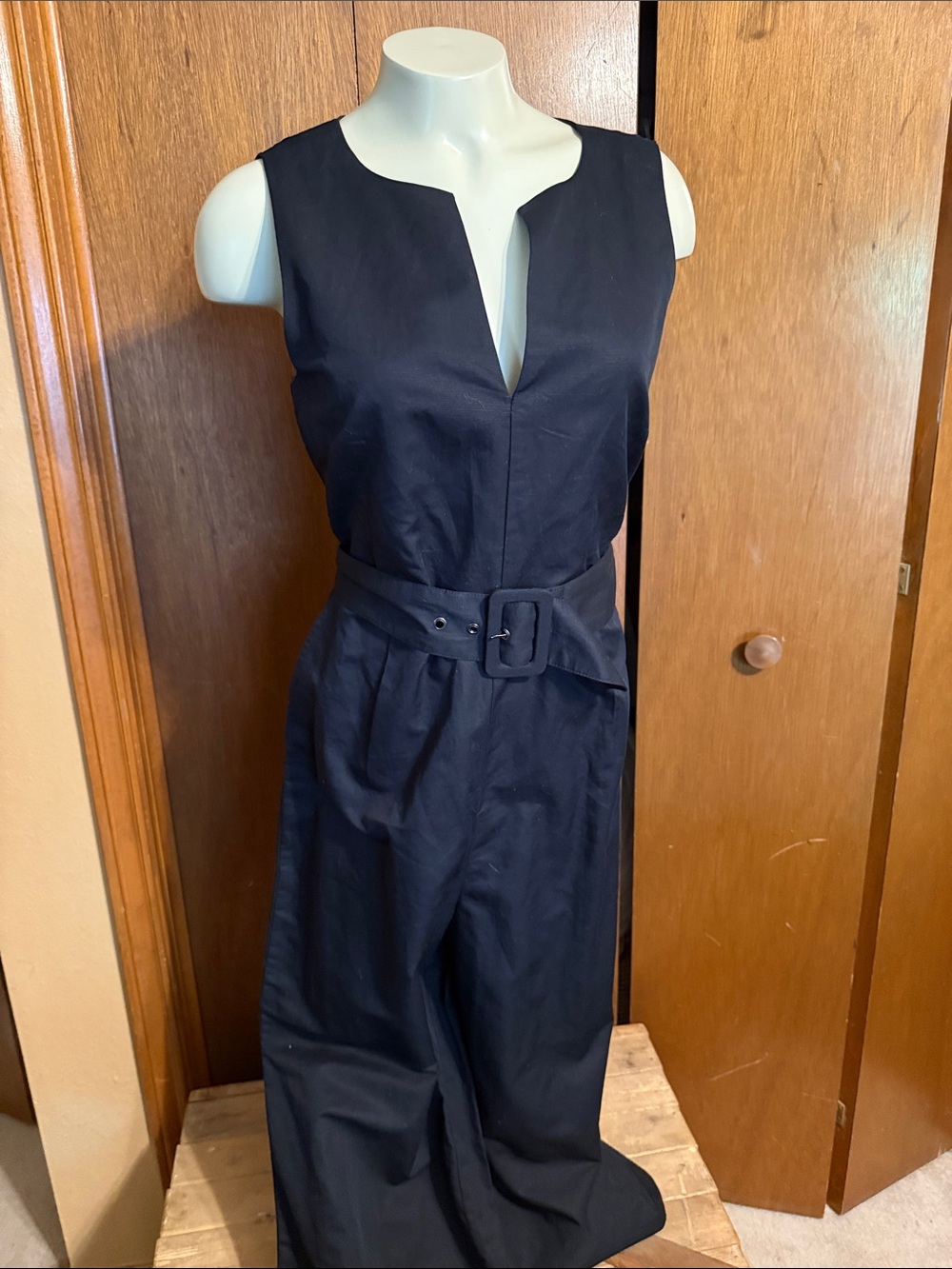 Banana Republic Black Sleeveless V-Neck Jumpsuit